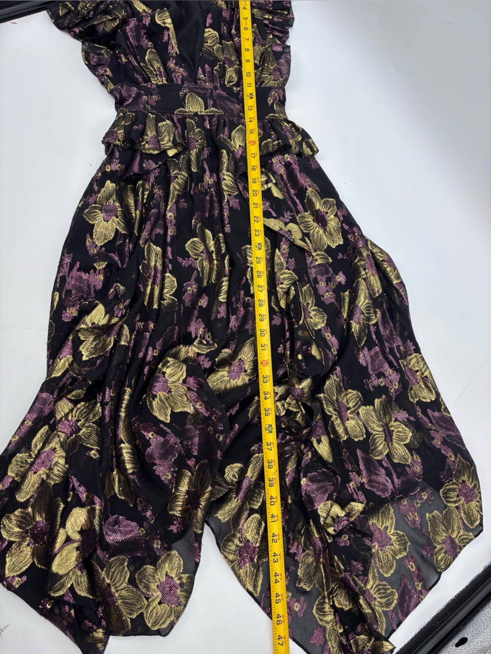 Ulla Johnson Nerissa Dress
Black Floral High-Low Ruffle Midi Dress - Picture 8 of 13